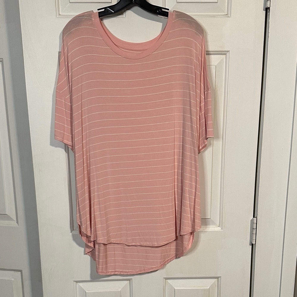 Time and tru pink and white stripes size XL women’s